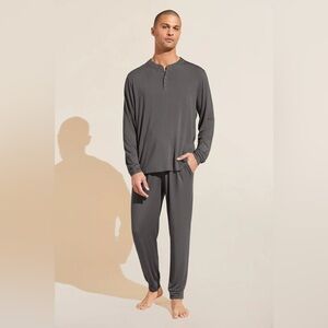 Eberjey Henry Modal Long PJ Set Storm Gray in Medium NWT